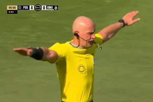 结束!巴黎4-0皇马主裁没有给任何补时,到点直接吹响终场哨